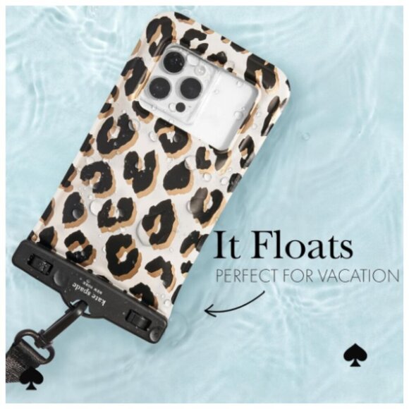 ♠️♠️ Kate Spade Floating Waterproof Phone Case - City Leopard - Picture 6 of 10